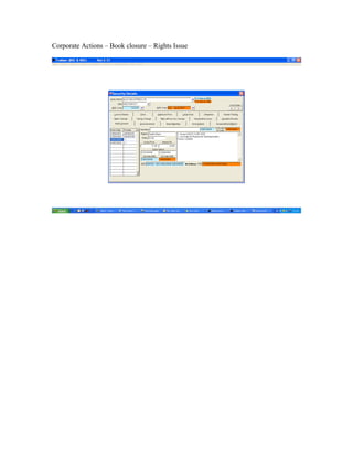 Corporate Actions – Book closure – Rights Issue
 