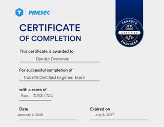 Engineer Cerficate TrakSYS Certified Engineer Certificate.pdf