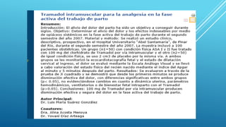 Tramadol en parto