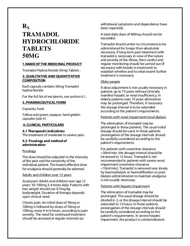 Tramadol Hydrochloride 50mg Tablets Smpc Taj Pharmaceuticals Tramadol Hydrochloride 50mg Tablets Smpc Taj Pharmaceuticals