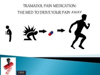TRAMADOL PAIN MEDICATION:
THE MED TO DRIVE YOUR PAIN AWAY
 