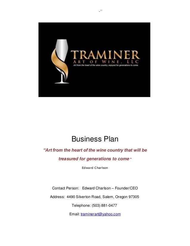 wine and spirit business plan pdf