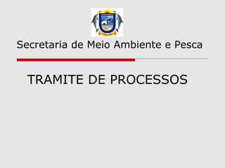 TRAMITE DE PROCESSOS
Secretaria de Meio Ambiente e Pesca
 