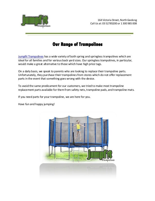 Trampoline Maintenance and Safety Precautions