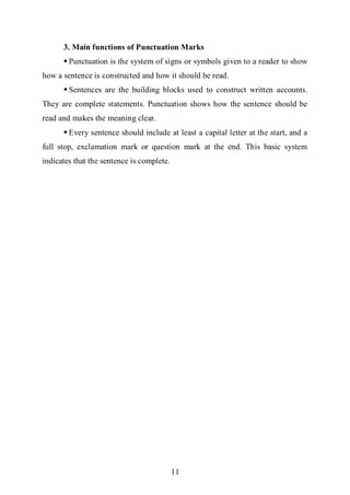 Punctuation When Using Block A study on using some typical typers of punctuation properly in writen ...