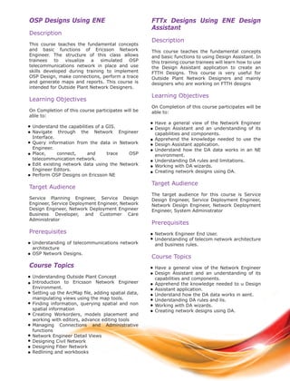 TEKLABZ Ericsson Network Engineer Training course catalog | PDF