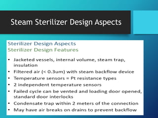 Steam Sterilizer Design Aspects
 