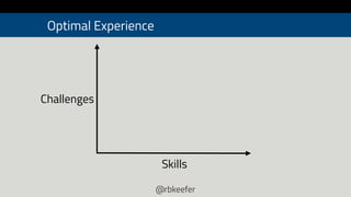 @rbkeefer
Optimal Experience
Challenges
Skills
 