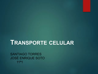 TRANSPORTE CELULAR
SANTIAGO TORRES
JOSÉ ENRIQUE SOTO
11ª1
 