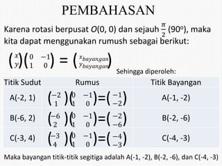 Transformasi rotasi | PPTX