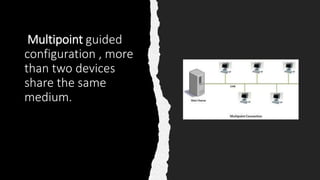 Multipoint guided
configuration , more
than two devices
share the same
medium.
 