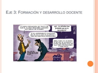 EJE 3: FORMACIÓN Y DESARROLLO DOCENTE
 