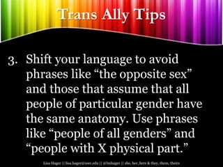 Translanguage Stance Transgender 101: The Basics & Media Representations | PPTX