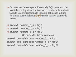 Administración de Transacciones - del tema 1 al 4 | PPTX
