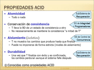 17/10/2009 transacciones de base de datos/ Base de datos avanzada/ ITLA  