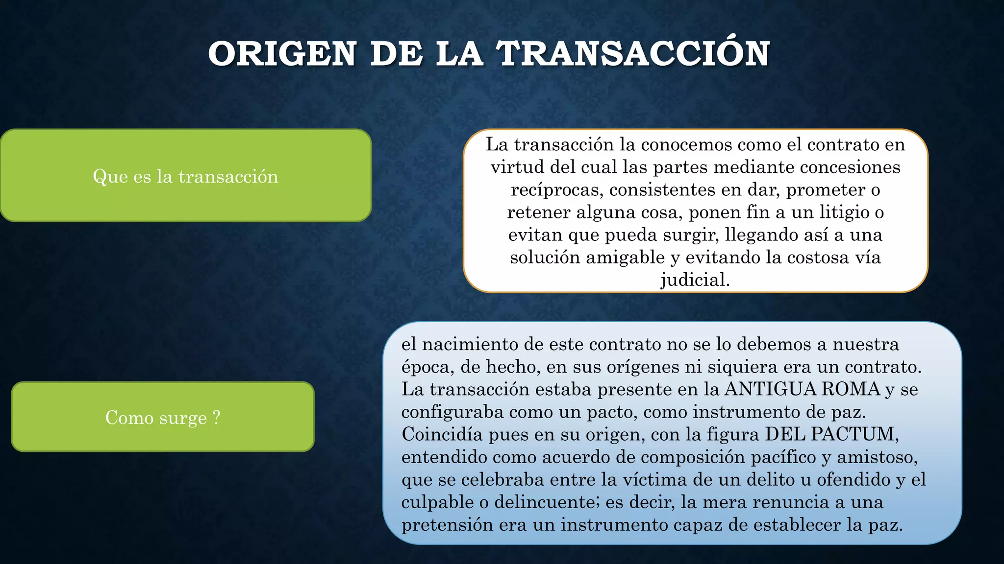 LA TRANSACCION | PPTX