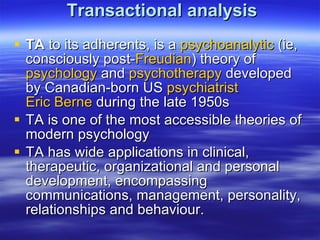 Transactional analysis | PPT