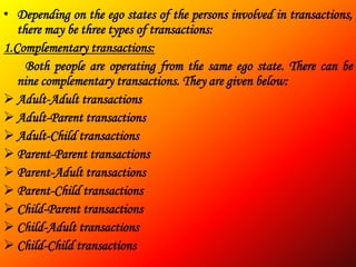 Transactional analysis | PPTX