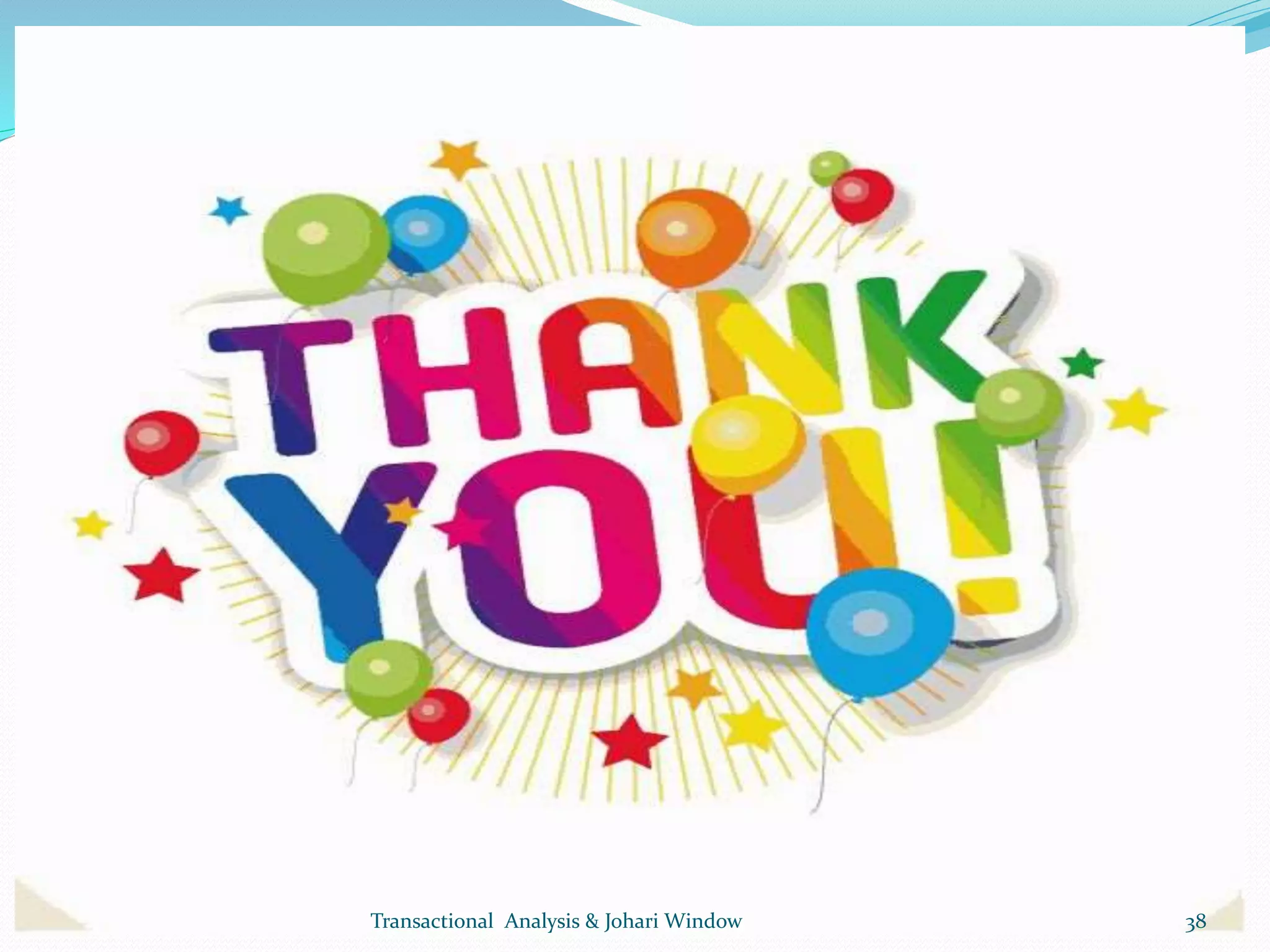 Transactional Analysis & Johari Window 38
 