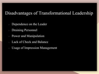 Transactional and transformational leadership | PPTX