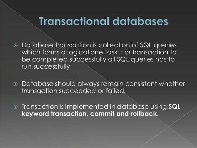 Transactional database