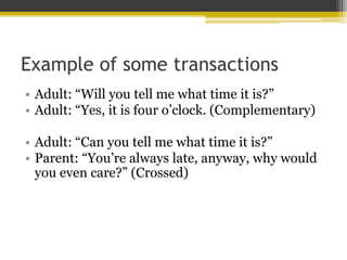 Transaction analysis | PPT