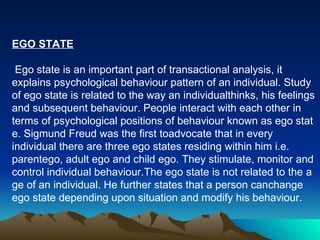 Transaction analysis in orgnisation behavior | PPT