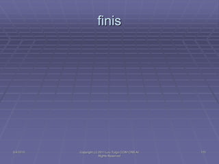 5/4/2015 Copyright (c) 2011 Lou Tulga CCIM CRB All
Rights Reserved
170
finis
 