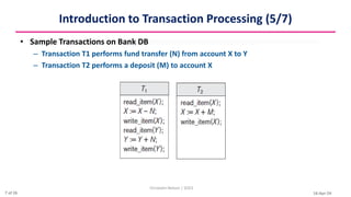 Transaction Management in Database Management System | PDF
