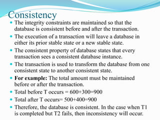 Transaction management and concurrency