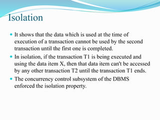 Transaction management and concurrency