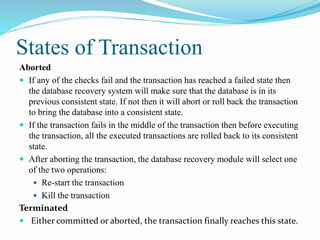 Transaction management and concurrency