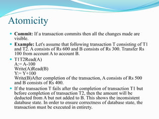 Transaction management and concurrency
