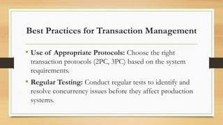 Transaction Management Slides Transaction Management Slides | PPTX