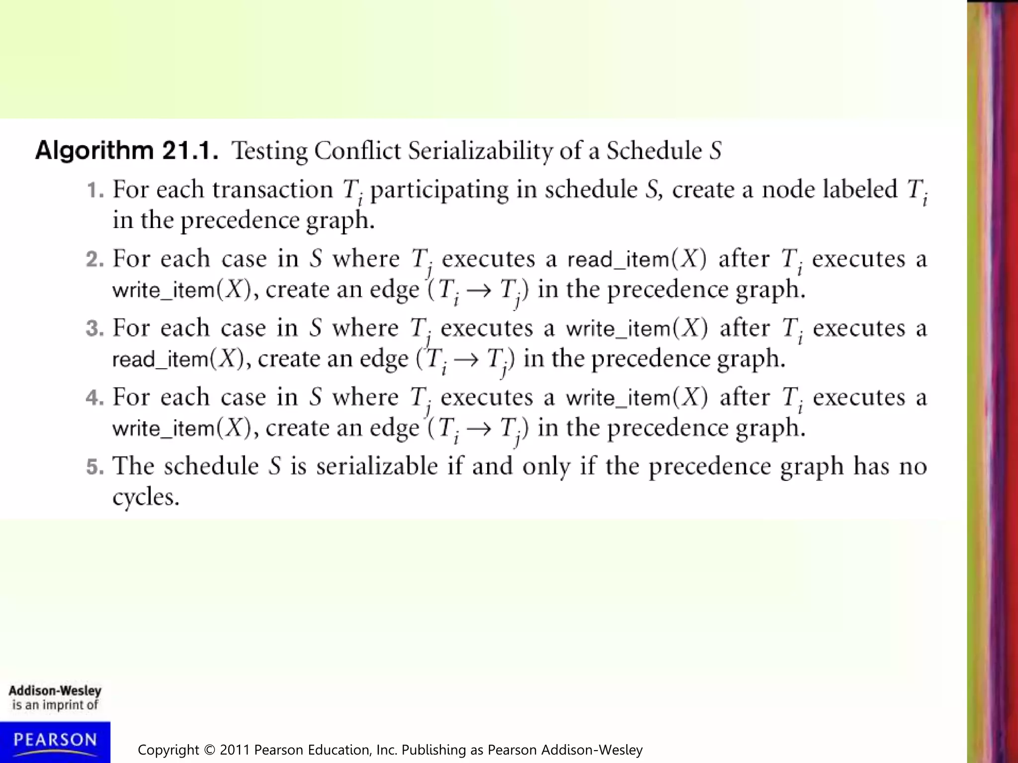 Copyright © 2011 Pearson Education, Inc. Publishing as Pearson Addison-Wesley
 