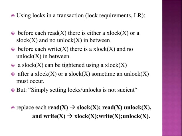 Transaction management DBMS