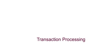 Transaction Processing
 