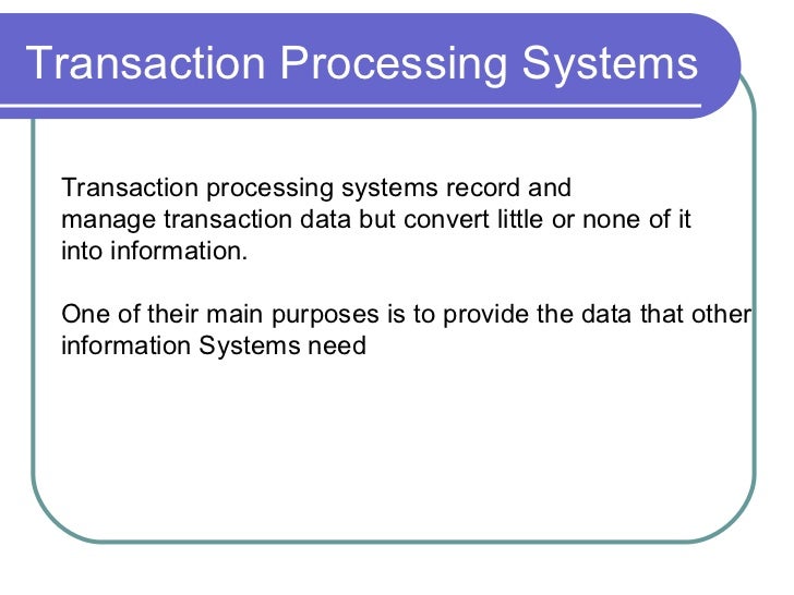 Example of transaction processing system - relieflimo