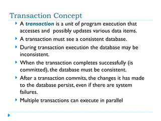 Transactions relational database management system | PPTX