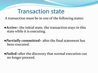 Transaction states and properties | PPTX
