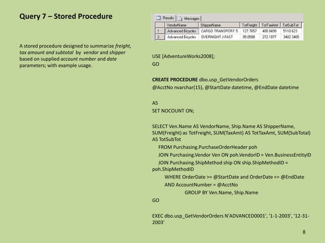 JKJ_T SQL project code samples | PPT