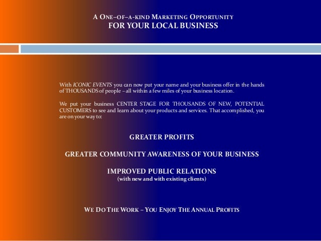 Iconic Events Sponsor & Advertise