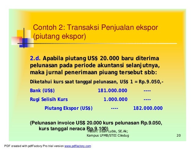 Transaksi Dalam Mata Uang Asing