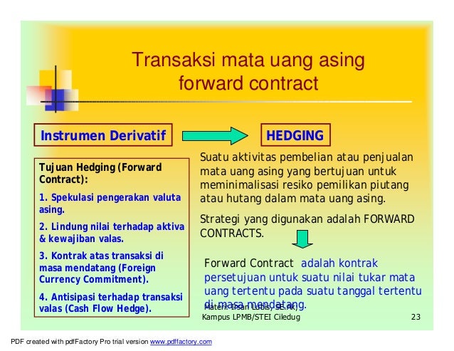 Tarif kontrak valuta asing
