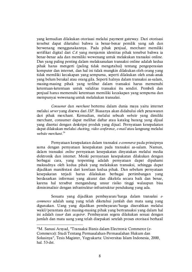 Transaksi bisnis e commerce perspektif islam