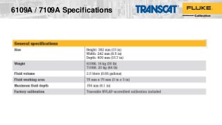 6109A / 7109A Specifications
 