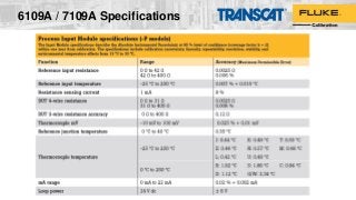 6109A / 7109A Specifications
 