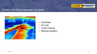 I N P A R T N E R S H I P
W I T H
Causes of building diagnostic hot spots
• Roof leaks
• Air Leak
• In-floor heating
• Missing insulation
9/7/2023 36
 