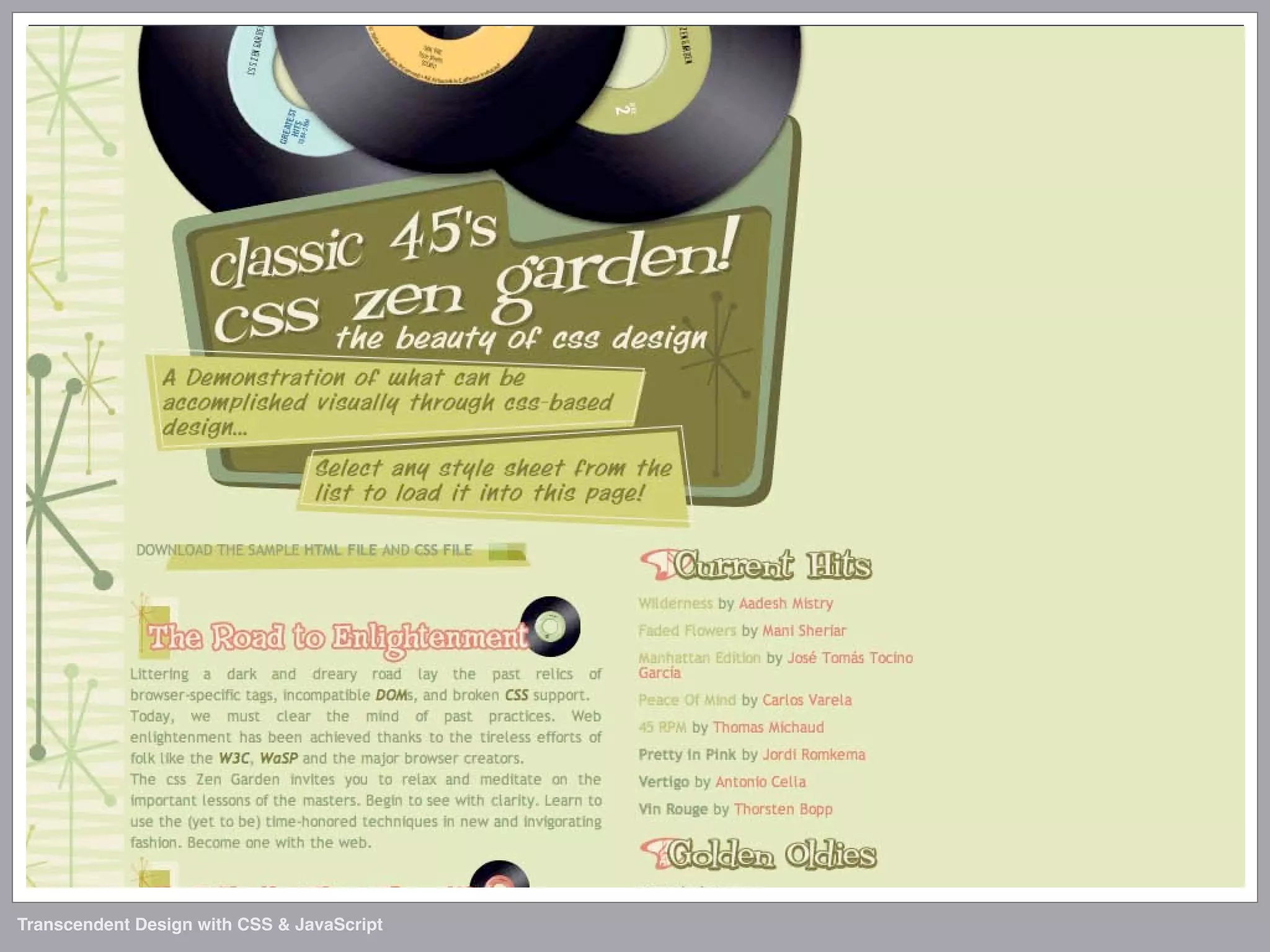 Transcendent Design with CSS & JavaScript (Web Directions North '07)