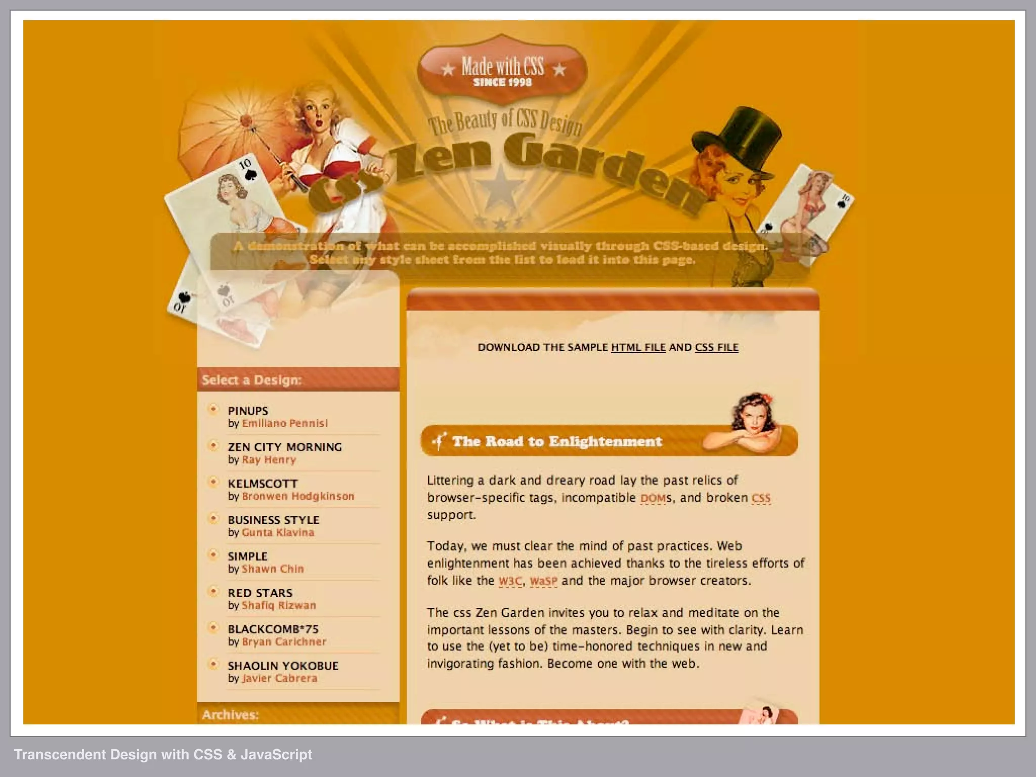 Transcendent Design with CSS & JavaScript (Web Directions North '07)